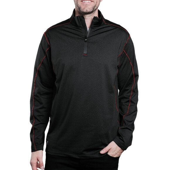 Hayes Black/Red Quarter Zip Pullover